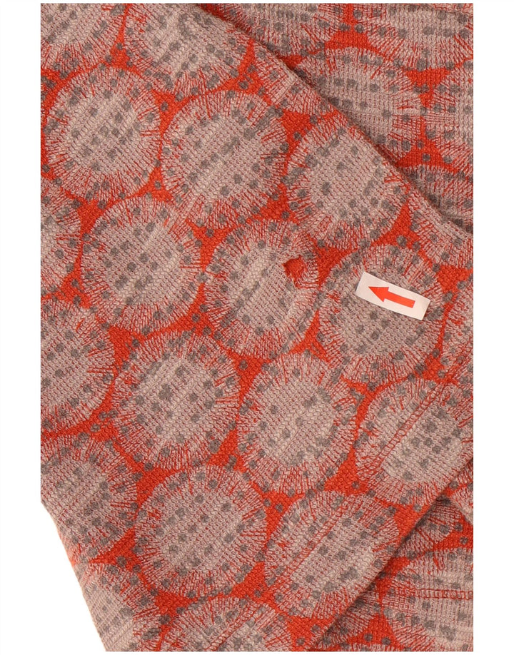 White Stuff Womens Crop Top Langærmet UK 12 Medium Rød Geometrisk