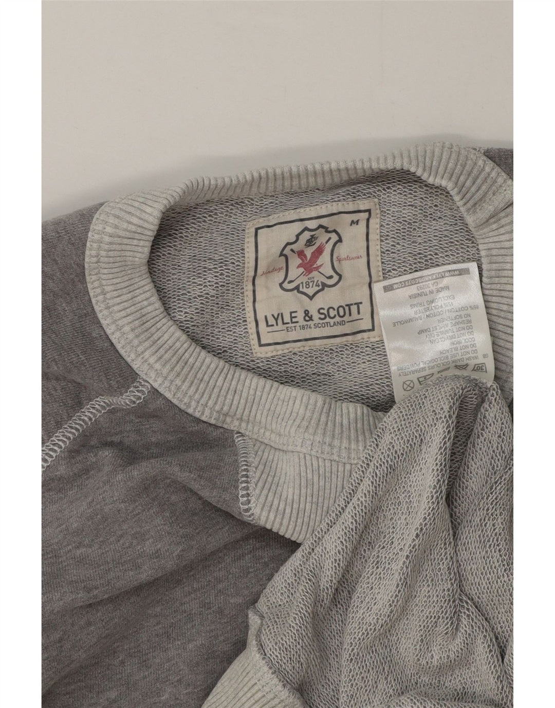 LYLE & SCOTT Kortærmet sweatshirt til mænd mellemgrå bomuld