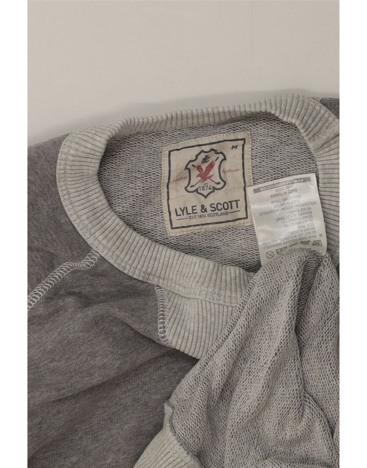 LYLE & SCOTT Kortærmet sweatshirt til mænd mellemgrå bomuld