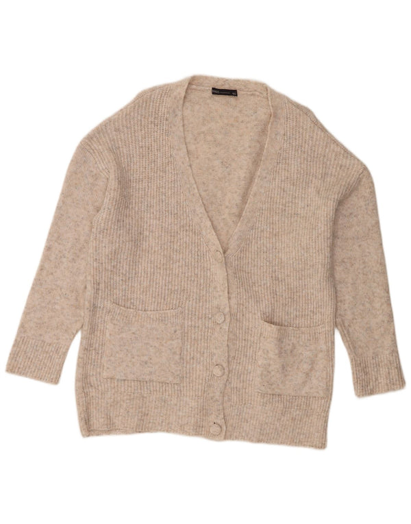 Marks & Spencer Dame Oversized Cardigan Sweater UK 16 Large Beige