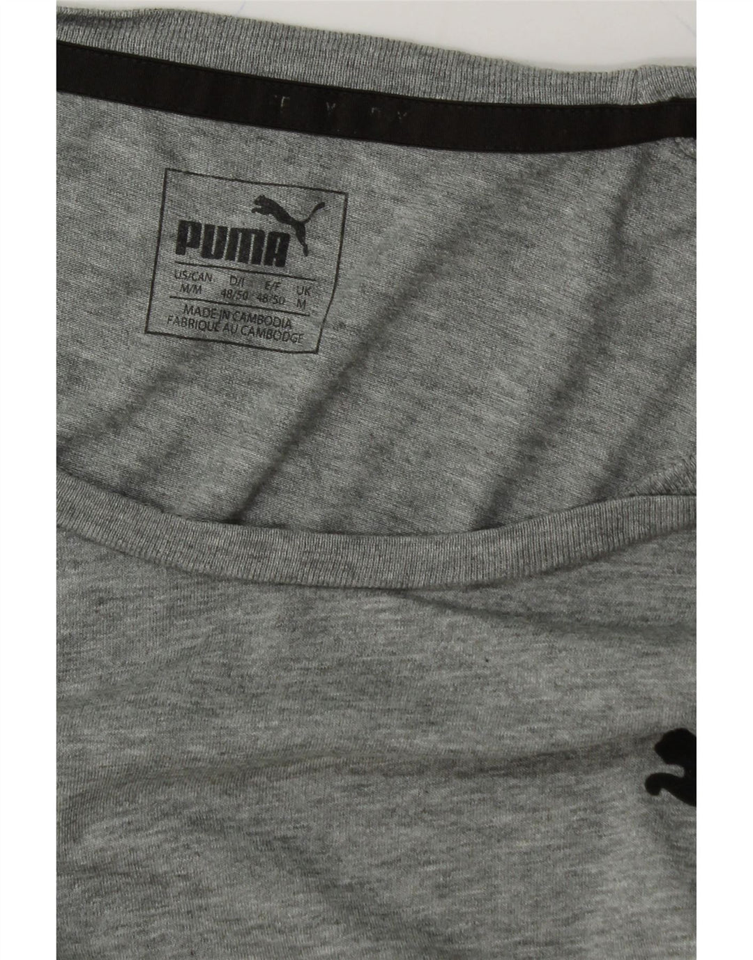 PUMA Mens T-Shirt Top Medium Grey Vintage Puma and Second-Hand Puma from Messina Hembry 