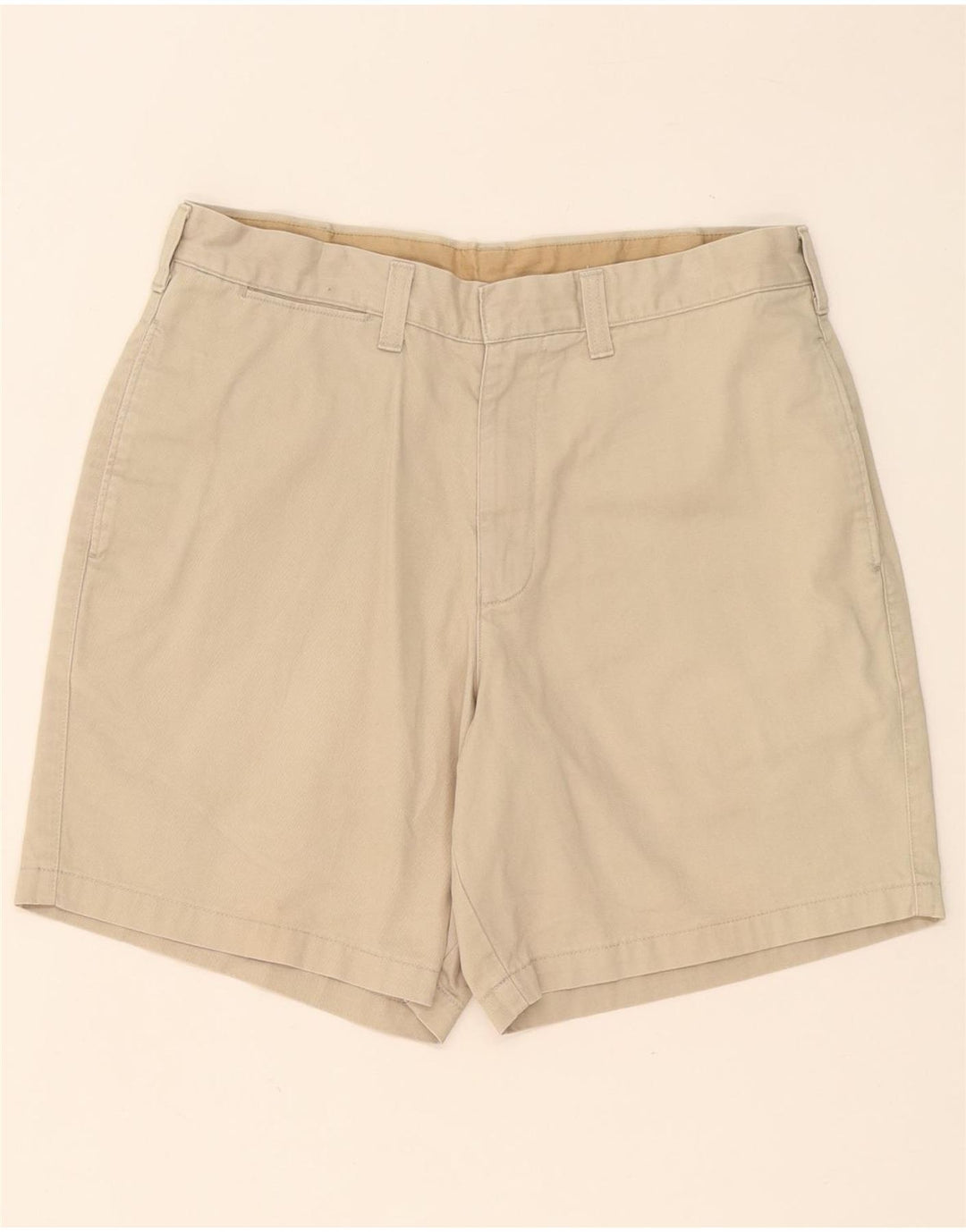 MARKS & SPENCER Chino-shorts til mænd W34 Stor beige bomuld