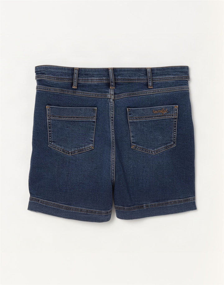 Weird Fish Dame Denim Shorts UK 14 Large W34 Blue Cotton