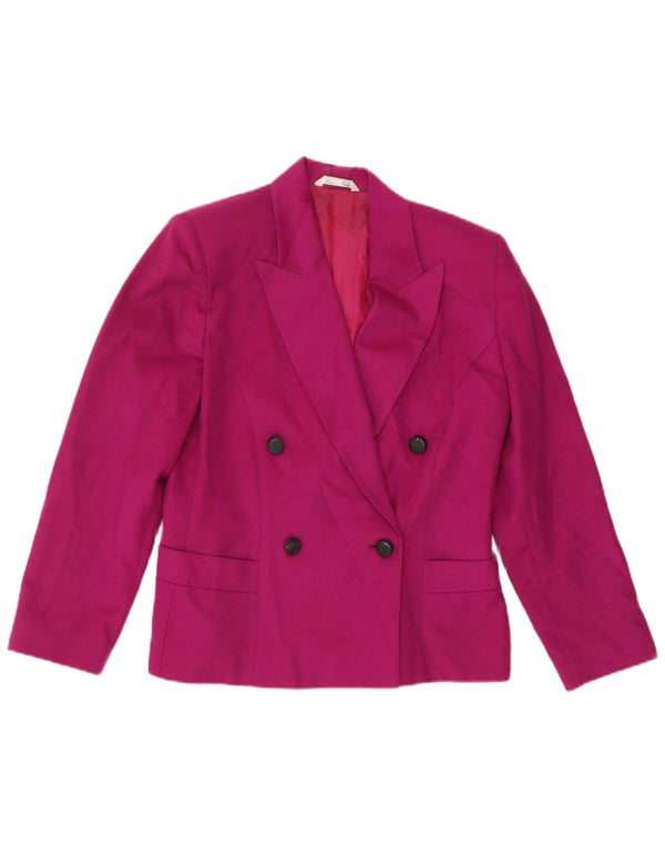 Accento By Marzotto Dame Dobbeltradet Blazer Jacket UK 16 Large Pink