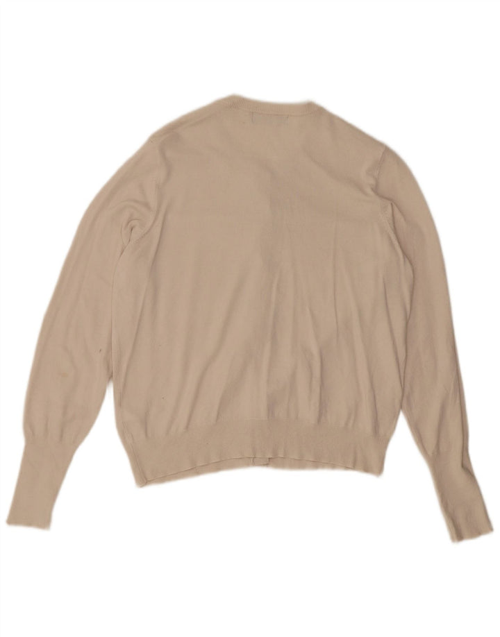 Marks & Spencer Dame Cardigan Sweater UK 14 Medium Off White Viscose