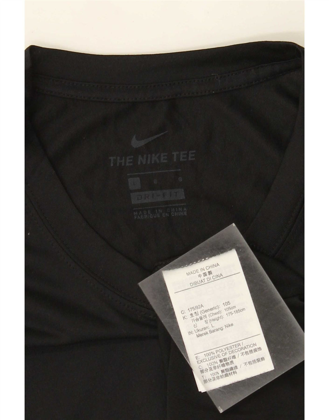 Nike Herre Dri Fit Top Langærmet Stor Sort Polyester