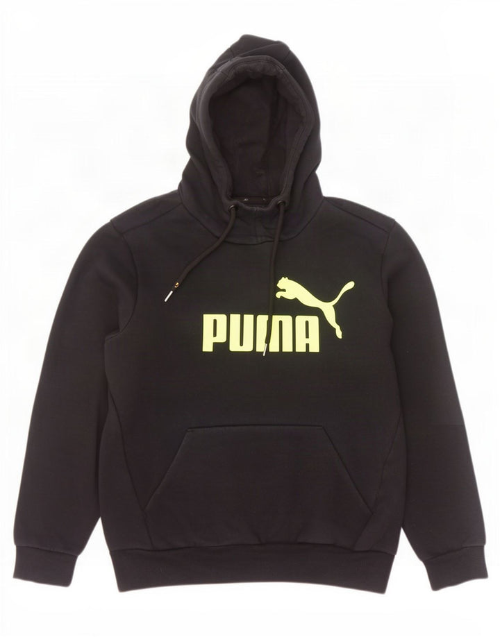 Puma Grafisk hættetrøje til mænd, lille sort bomuld