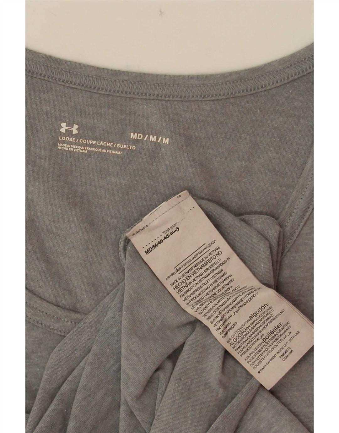 Under Armour Herre Grafisk Vest Top Medium Grå Bomuld
