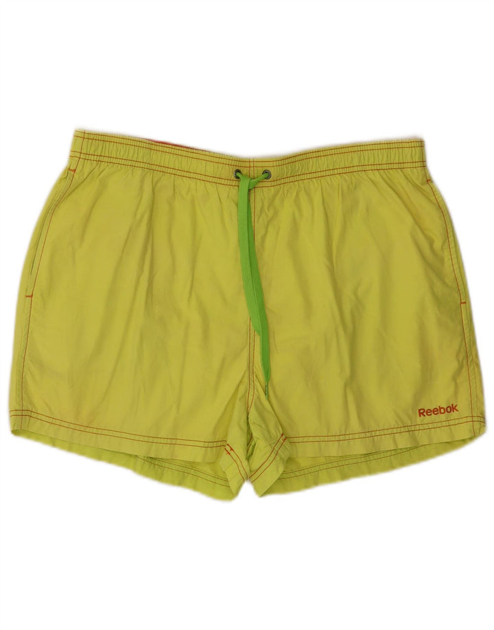 Reebok Badeshorts til mænd store gule polyester