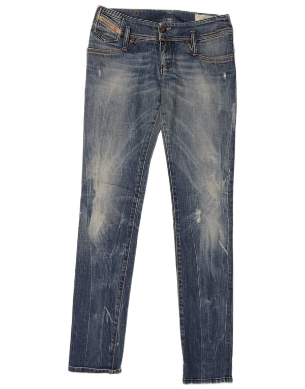 Diesel Dame Matic Skinny Jeans W27 L34 Blå Bomuld