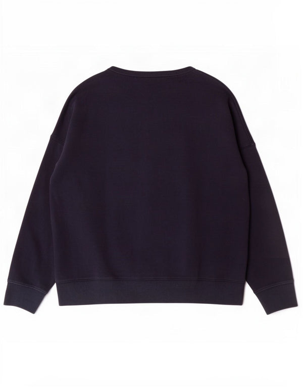 Gap Dame Grafisk Oversized Sweatshirt Jumper UK 16 Stor Marineblå Bomuld