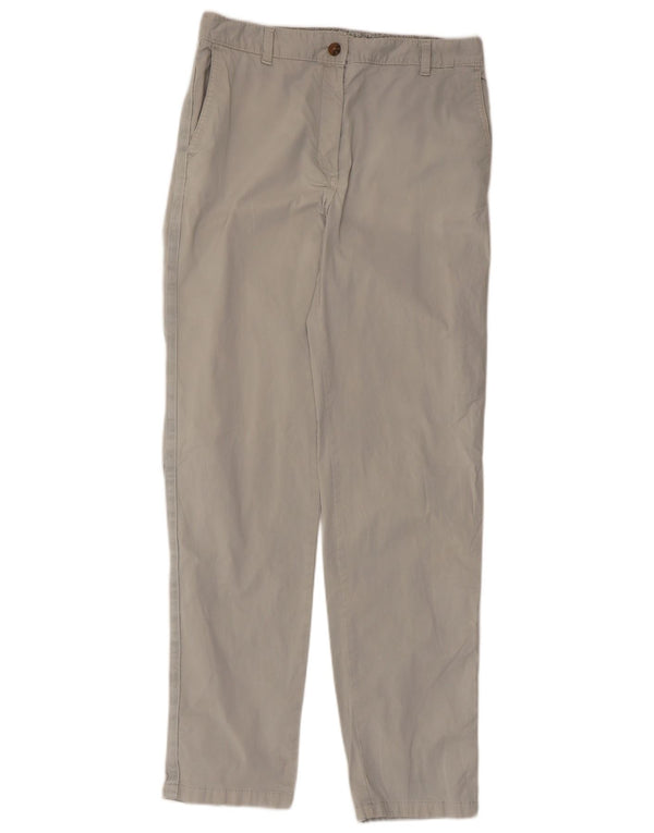Marks & Spencer kvinders højtaljede chinosbukser UK 10 Small W30 L30 Grå