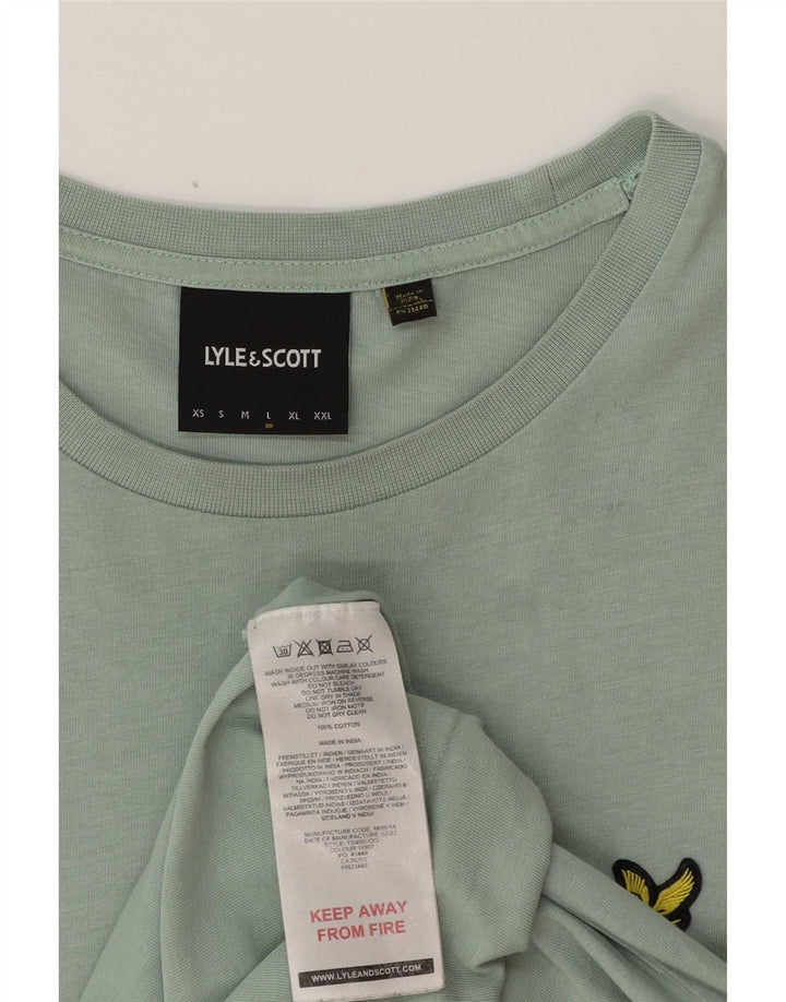 Lyle & Scott Herre T-shirt Top Stor grøn bomuld