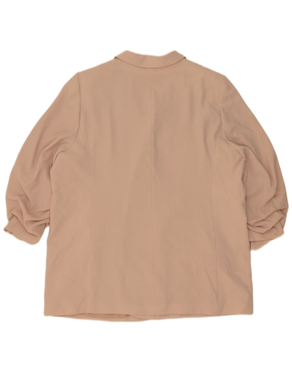 Marks & Spencer Dame 3/4 ærmet åben blazerjakke UK 24 4XL Pink