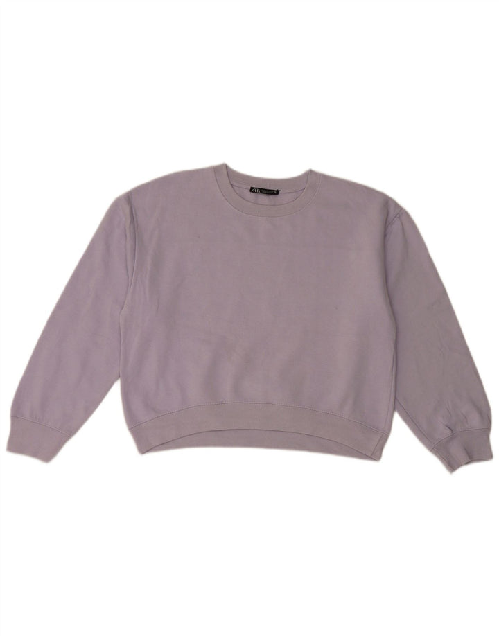 Zara Dame Sweatshirt Jumper UK 16 Large Purple