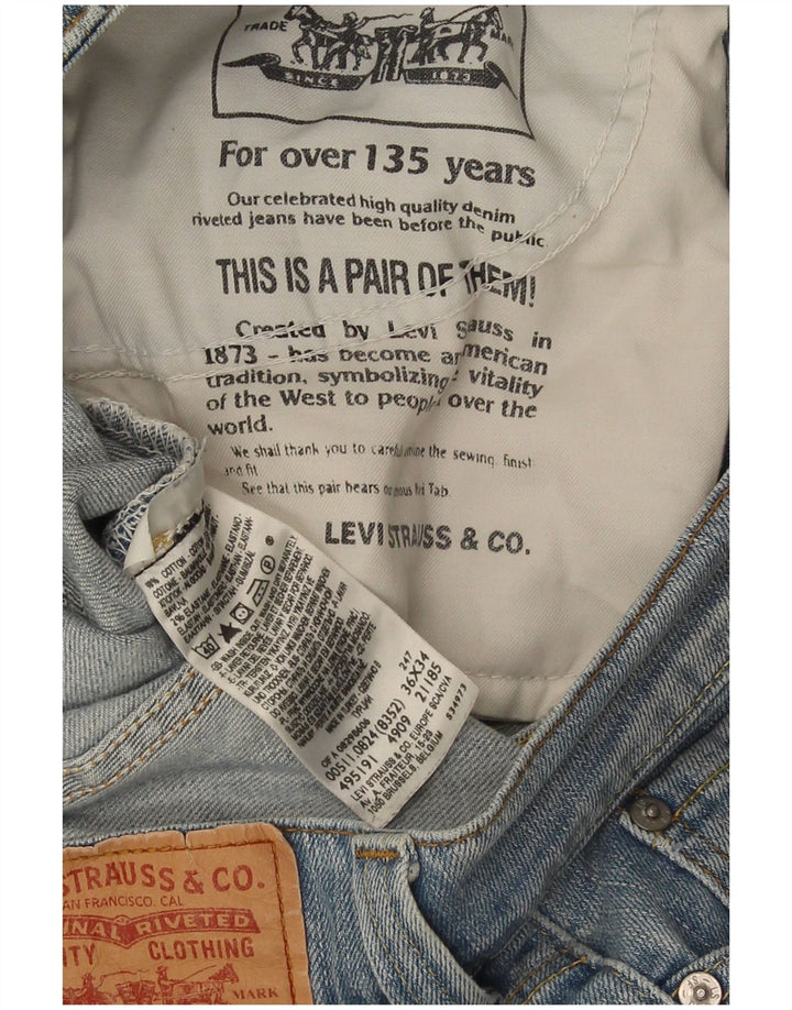 Levi's Herre 511 Slim Jeans W36 L32 Blå Bomuld