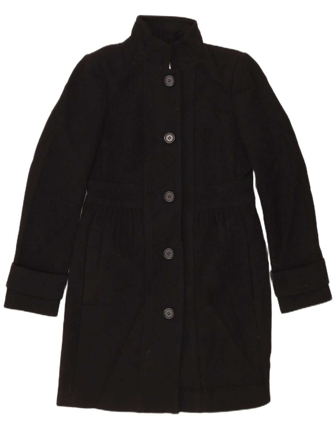 J. CREW Dameoverfrakke US 2 XS sort nylon