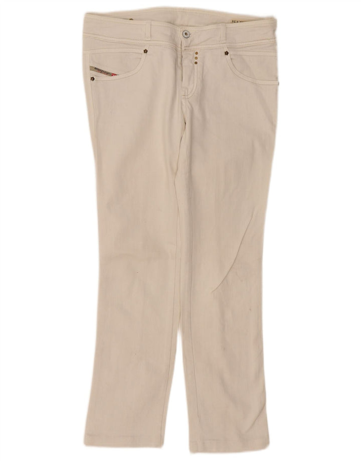 Diesel Dame Rokket Slim Jeans W31 L28 Off White Bomuld