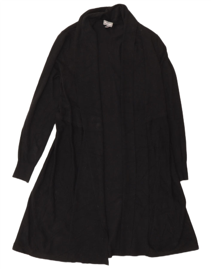 Phase Eight Womens Longline Open Cardigan Sweater UK 10 Small Black