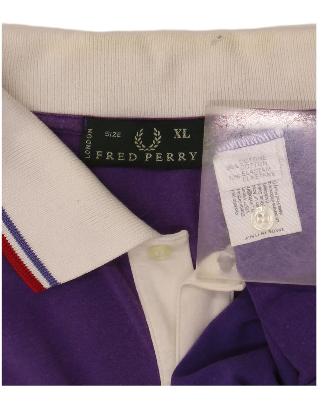 FRED PERRY Poloshirt til mænd XL Lilla bomuld