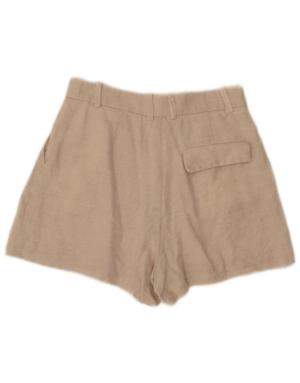 Zara kvinders højtaljede fritidsshorts XS W24 Beige hør