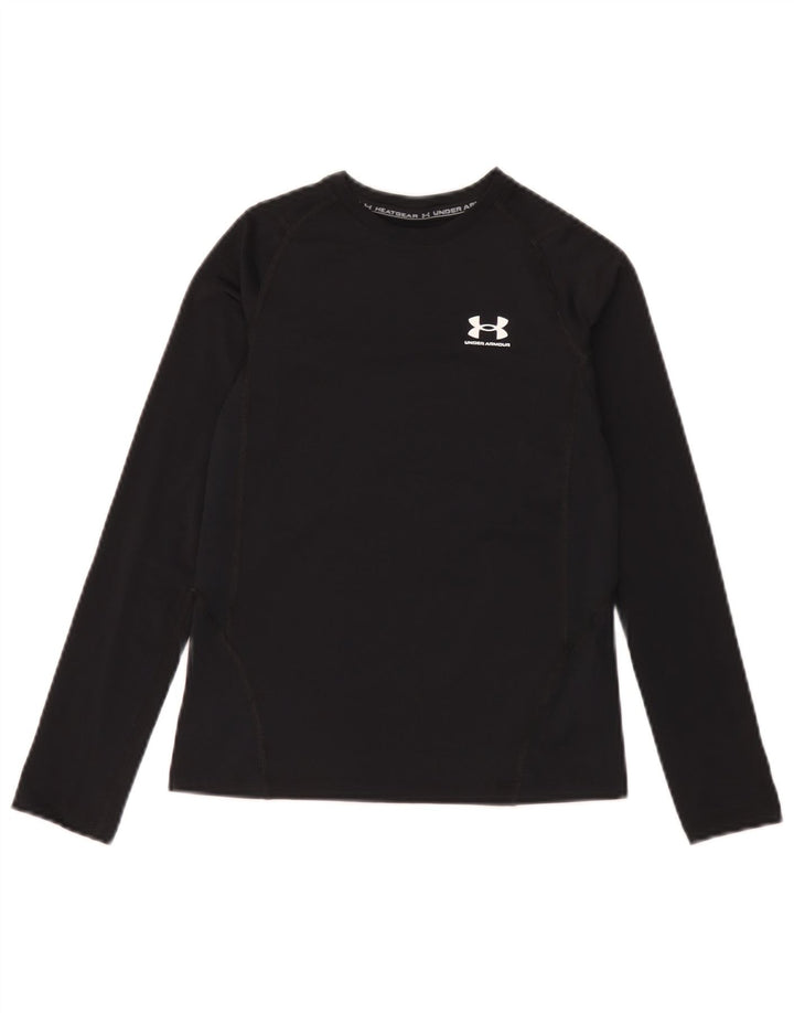 Under Armour Boys Heat Gear Top Langærmet 9-10 år Medium Sort