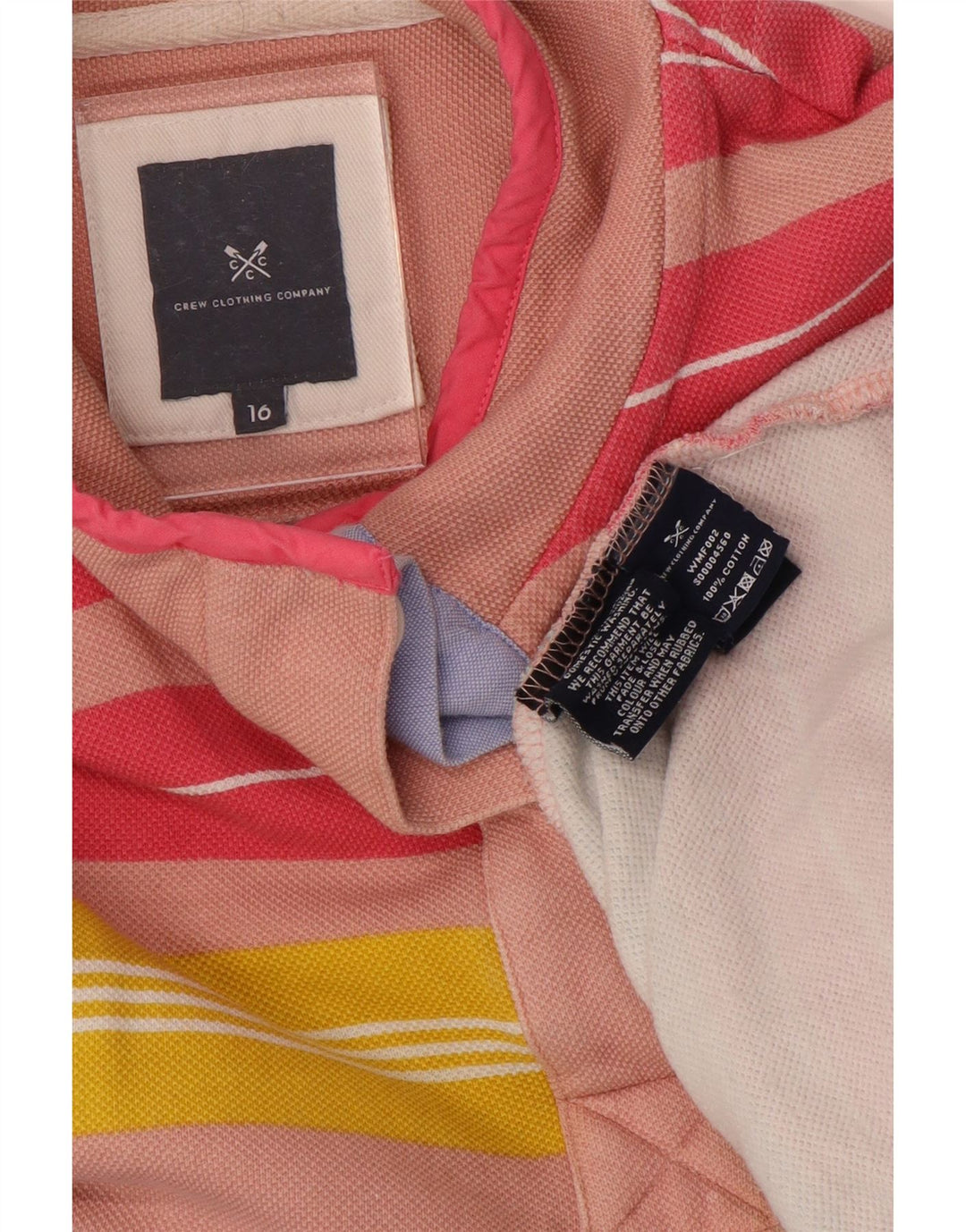 CREW CLOTHING Dame Sweatshirt Jumper UK 16 Stor Flerfarvet Stribet