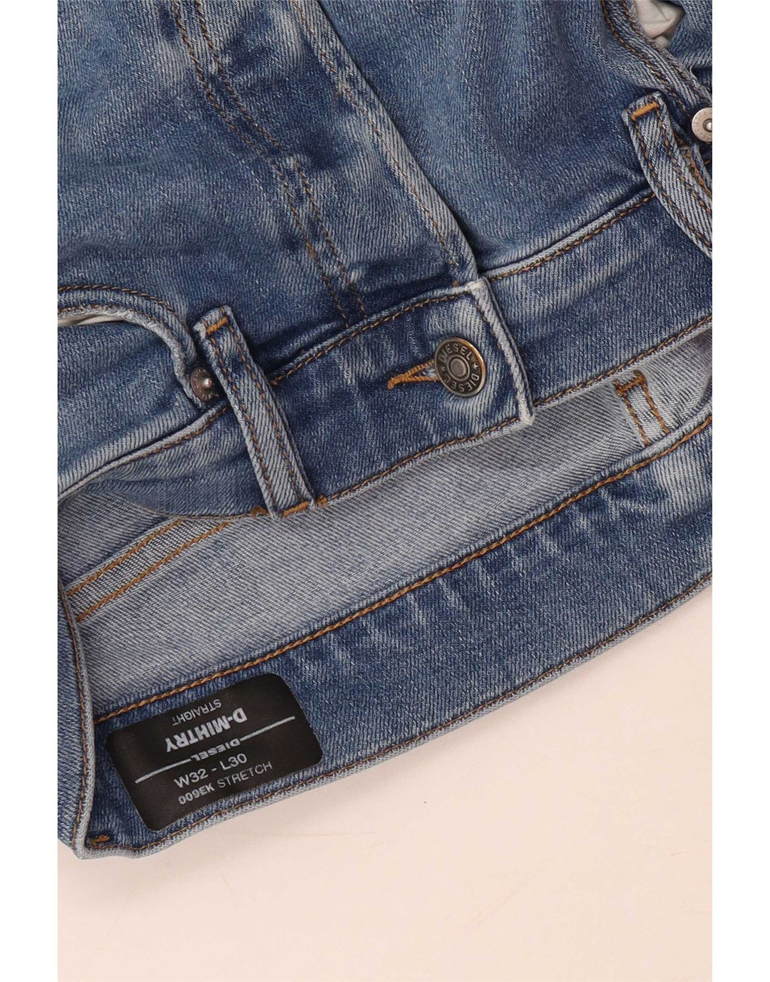 Diesel Dame D-Mihtry Straight Jeans W32 L30 Blå Bomuld