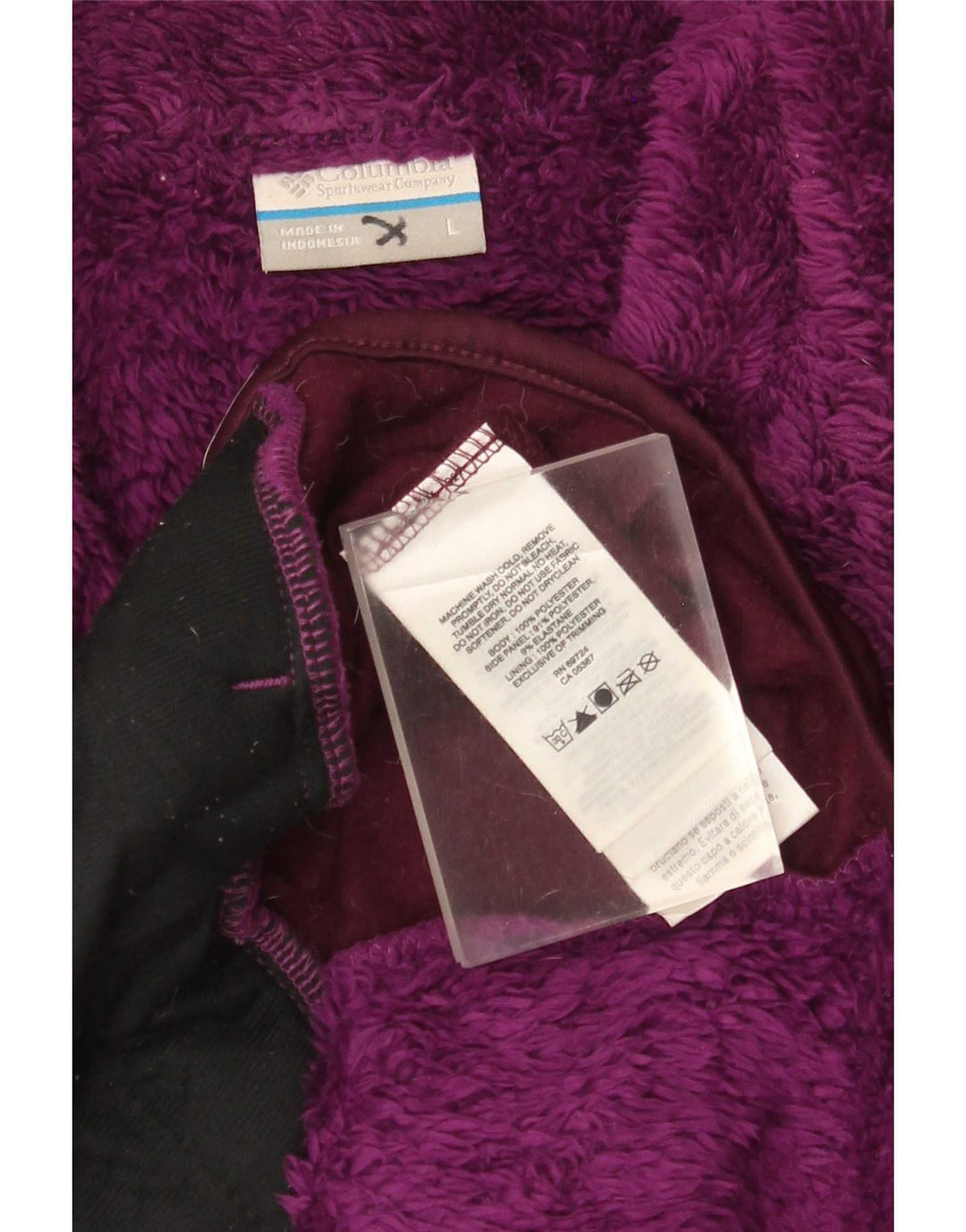 Columbia dame fleecejakke UK 16 Stor rødbrun polyester