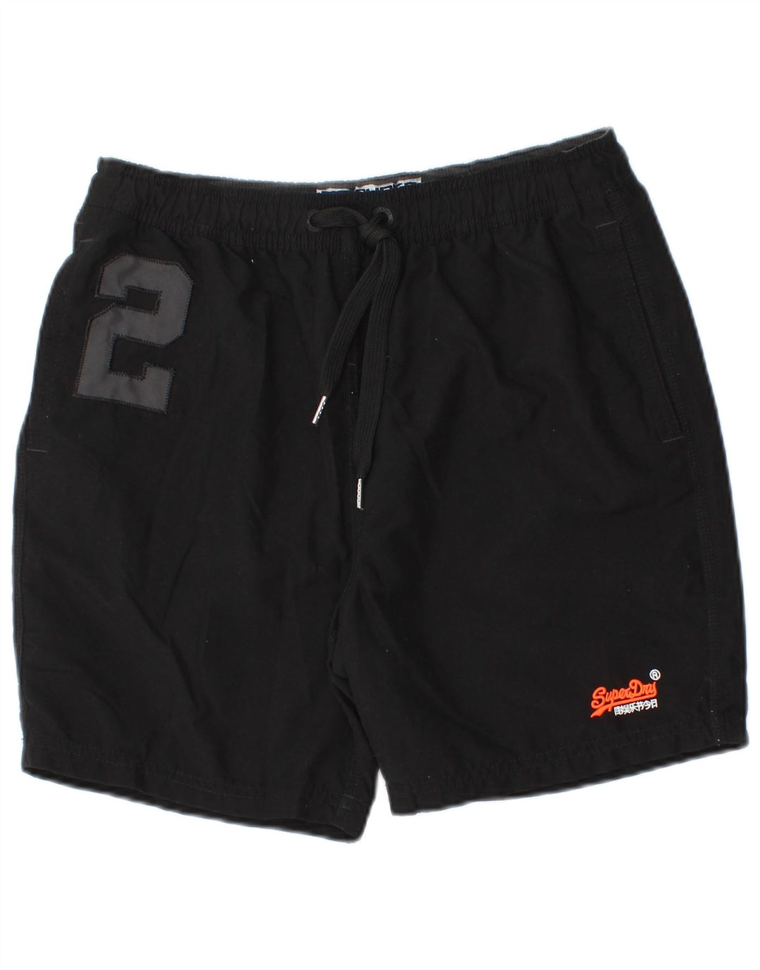 Superdry Grafiske svømmeshorts til mænd, medium sort polyester