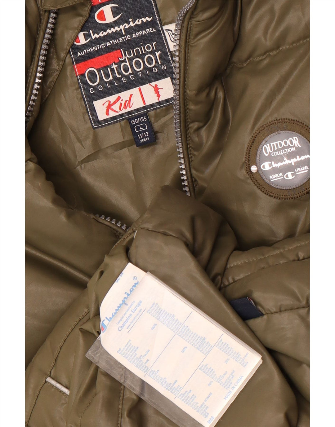 Champion Piger Polstret Gilet 11-12 år Stor Khaki Polyester