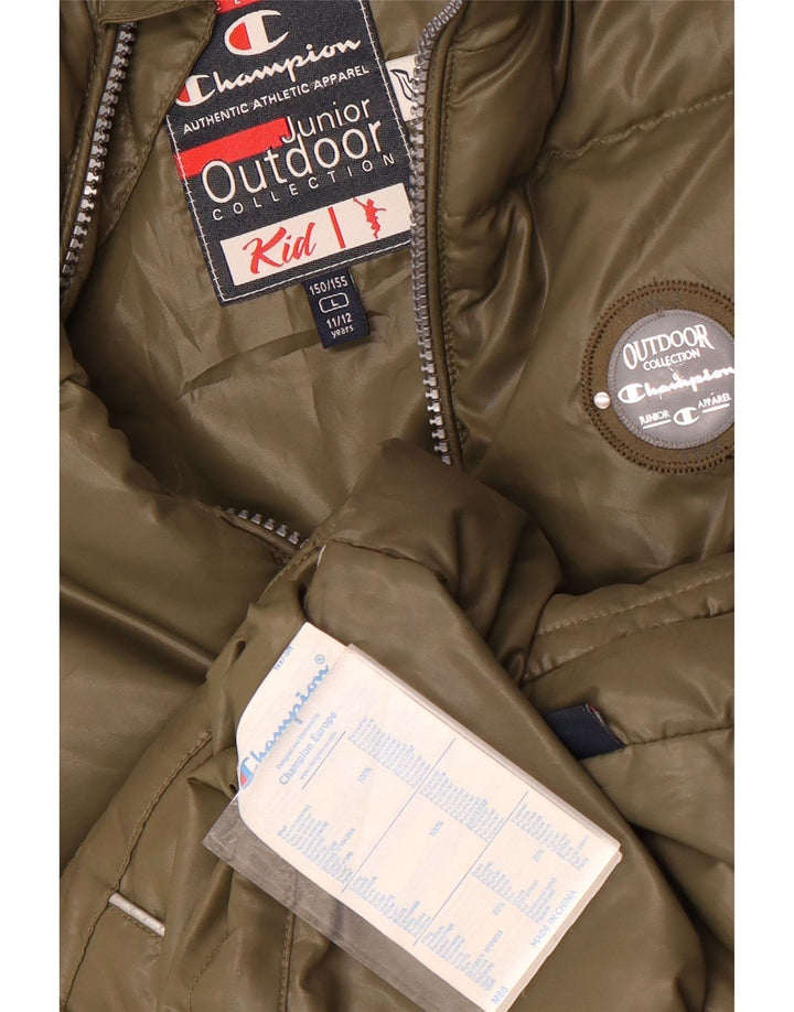 Champion Piger Polstret Gilet 11-12 år Stor Khaki Polyester