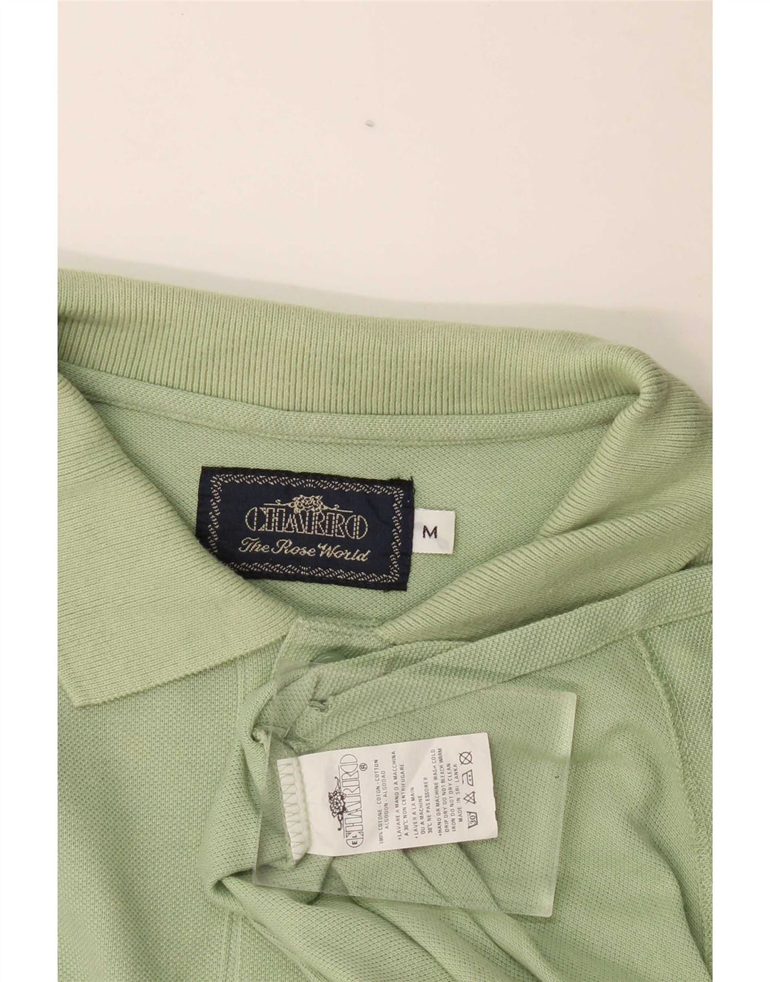 Charro Langærmet Polo Shirt til mænd mellemgrøn bomuld