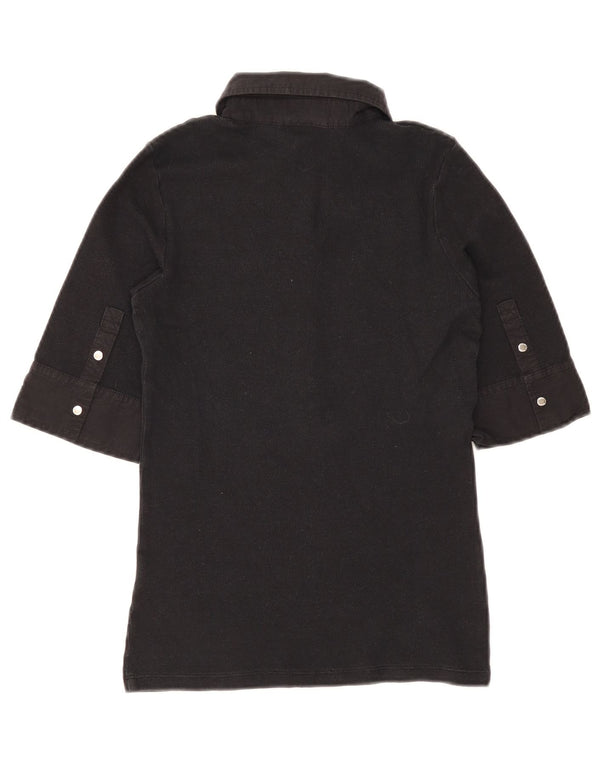 Gant Dame Polo Shirt UK 8 Small Black Bomuld