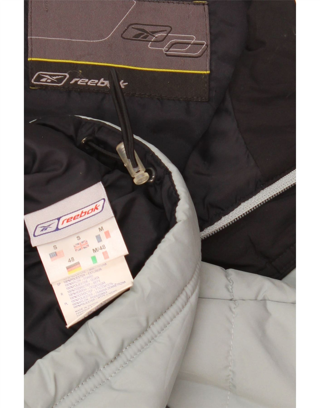Reebok Herre polstret Gilet UK 36 lille grå polyester