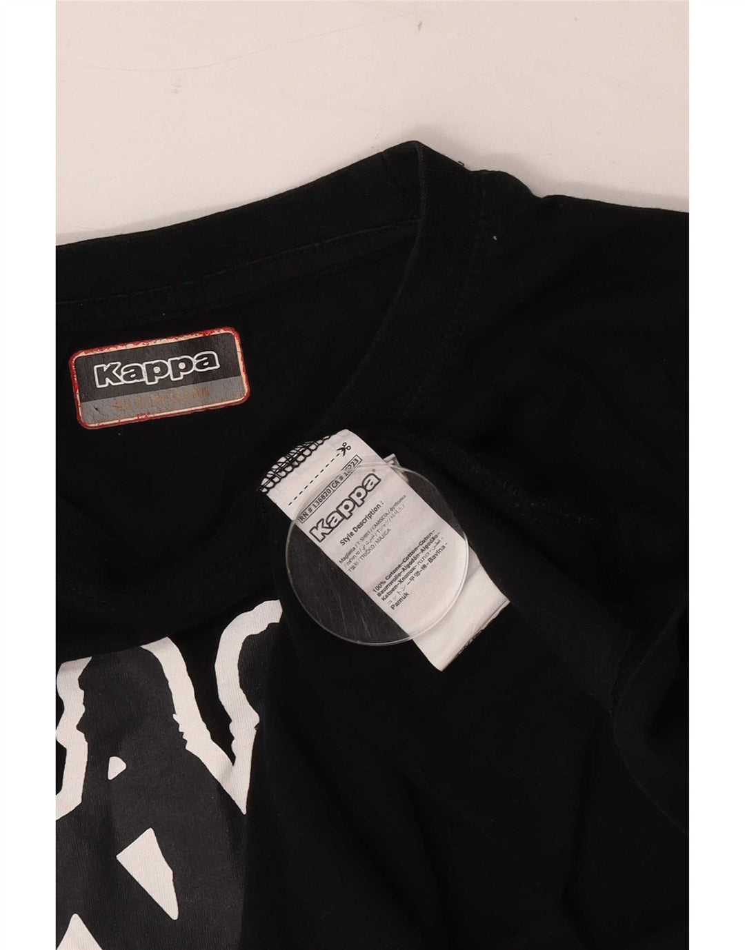 Kappa Herre Grafisk Vest Top Medium Sort Bomuld