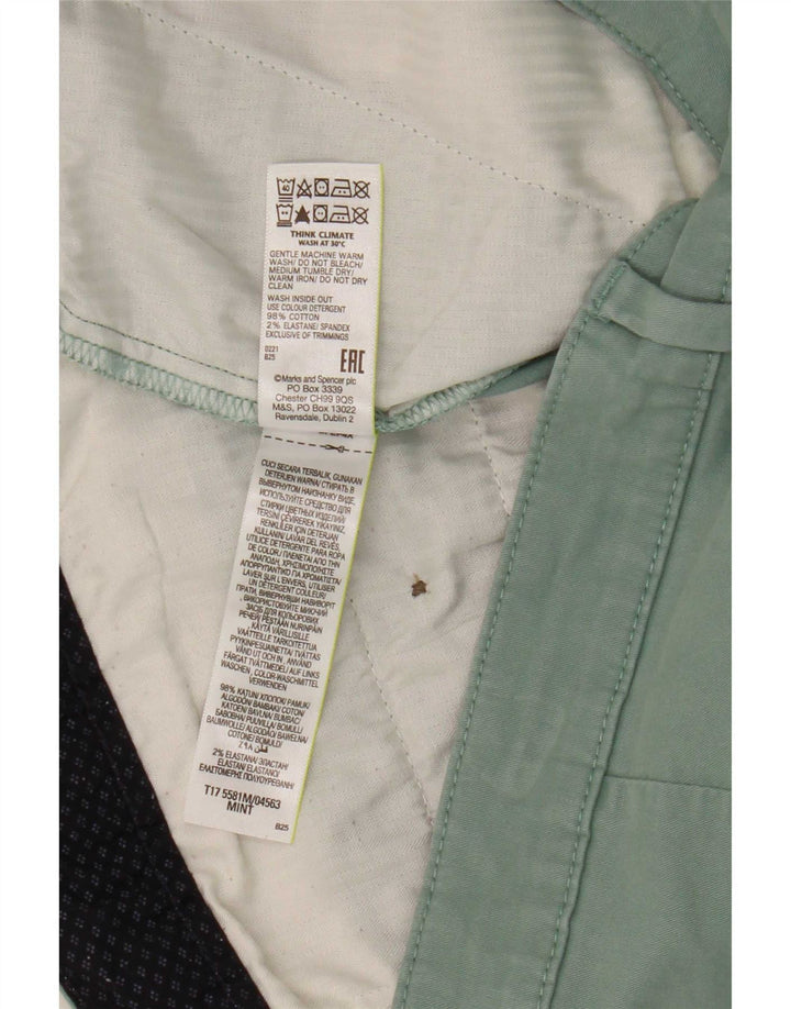 Marks & Spencer Chino Shorts til mænd W34 Stor grøn bomuld
