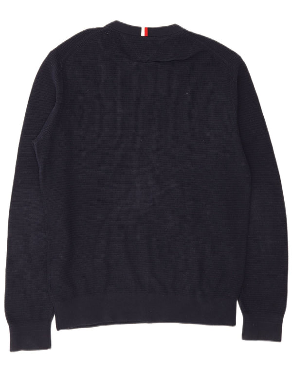 Tommy Hilfiger Herre Crew Neck Jumper Sweater Large Navy Blue Bomuld