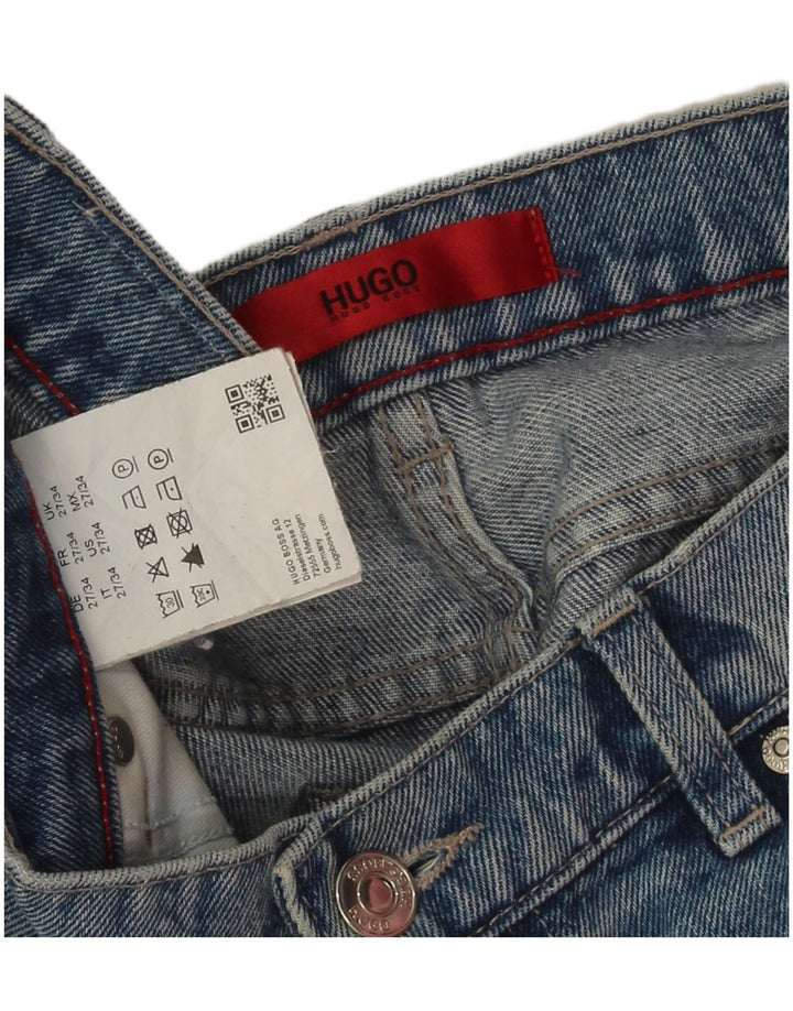 Hugo Boss denimshorts til kvinder W27 Små blå bomuld