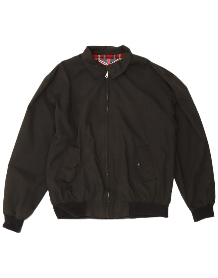 Vintage Bomberjakke til mænd UK 44 2XL Sort Polyester