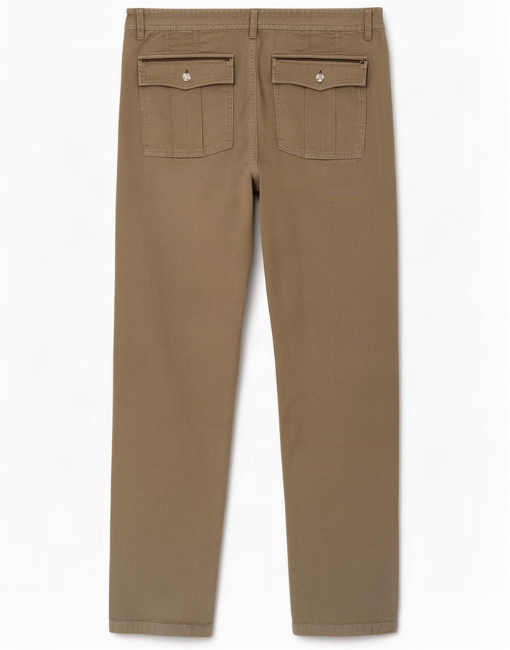 Versace Dame Straight Jeans W36 L34 Beige Bomuld