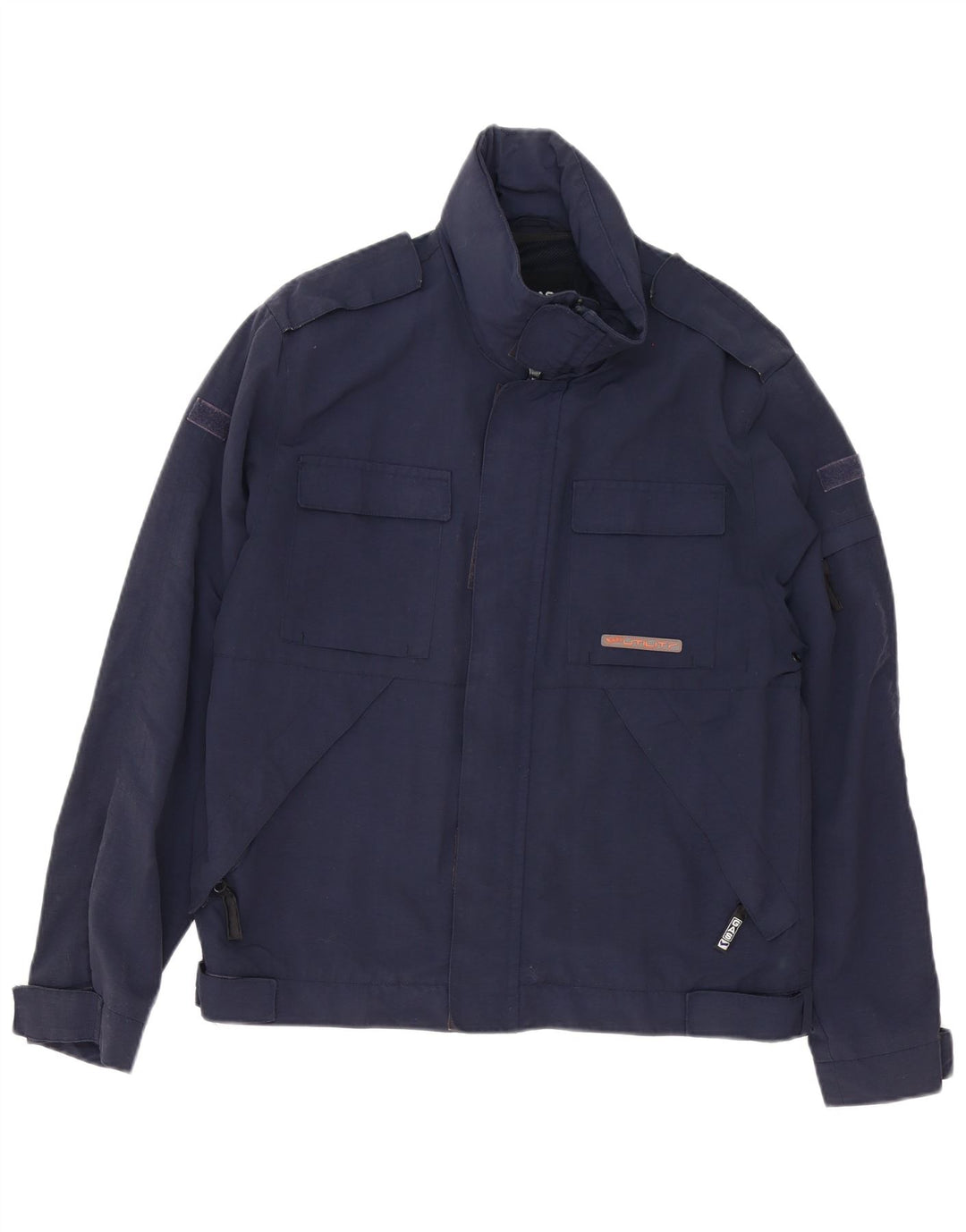 Gas Herre Utility Jacket UK 36 Small Navy Blue Polyester