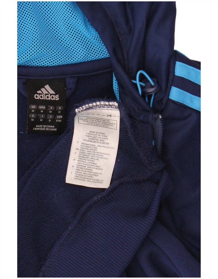 Adidas Hættetrøje med lynlås til mænd mellem marineblå polyester