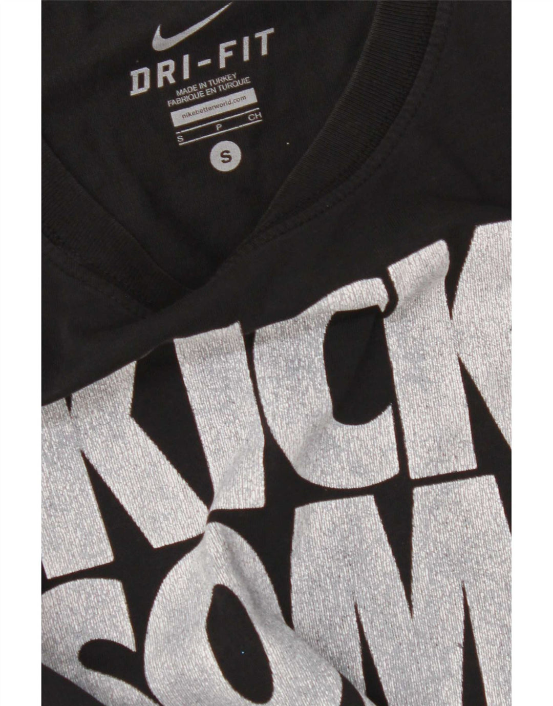 Nike Herre Dri Fit Grafisk T-Shirt Top Lille Sort
