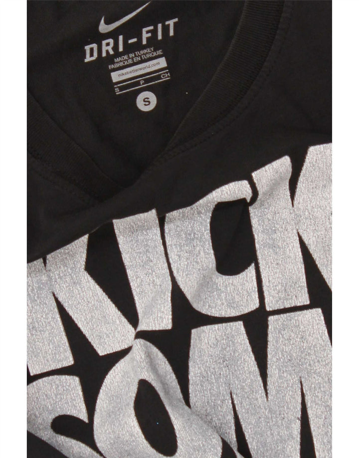 Nike Herre Dri Fit Grafisk T-Shirt Top Lille Sort