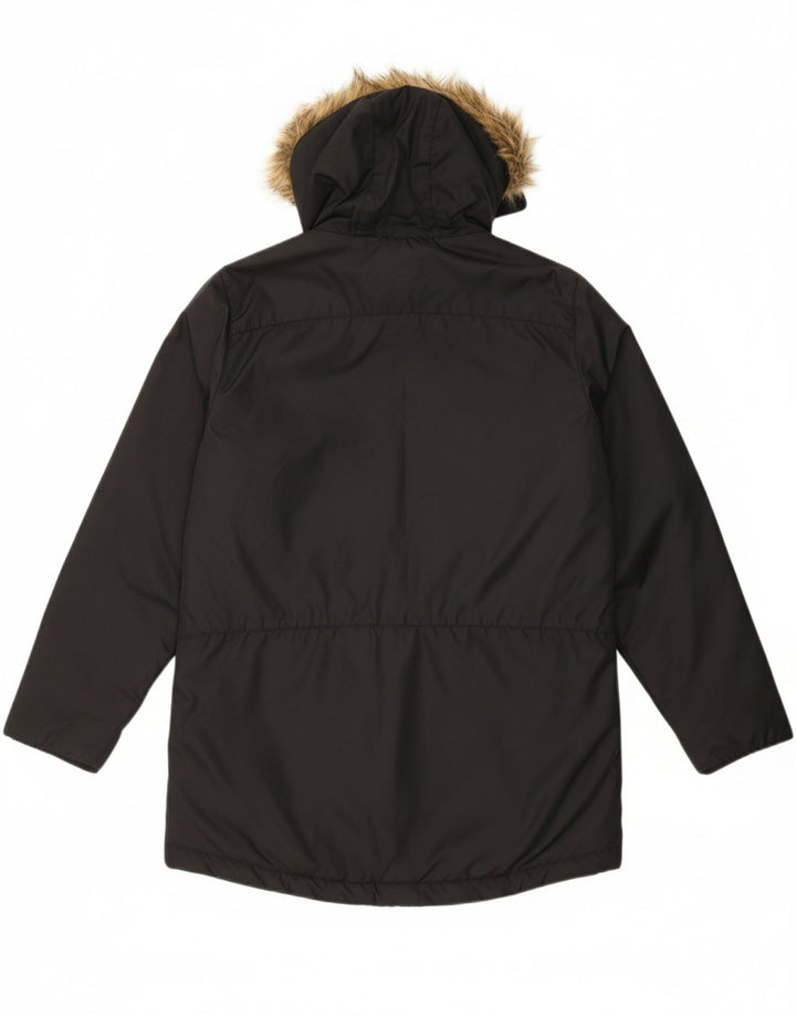 HELLY HANSEN Womens Oversized Hooded Padded Coat UK 10 Small Black