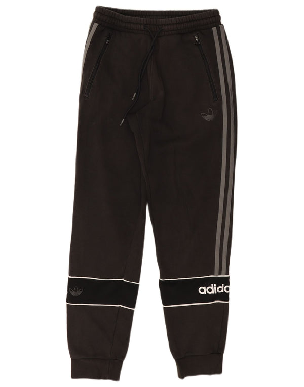 Adidas Mens Graphic Tracksuit Trousers Joggers Medium  Black Cotton