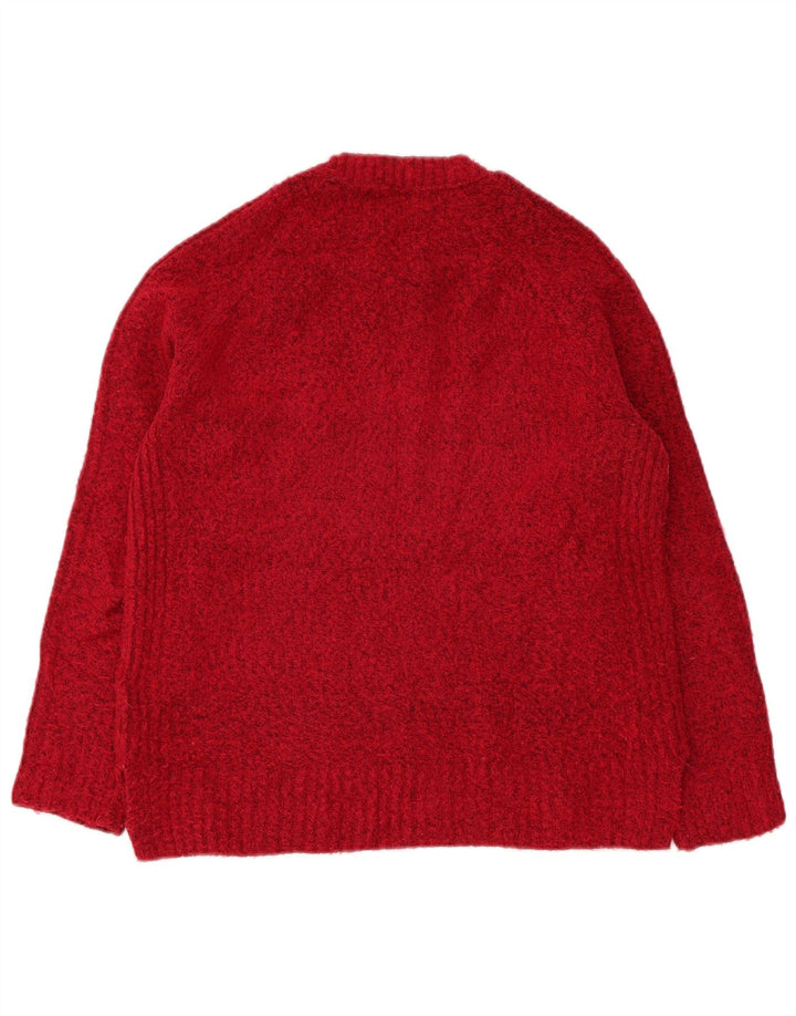Marks & Spencer dame sweater med rund hals i overstørrelse UK 10 Lille rød