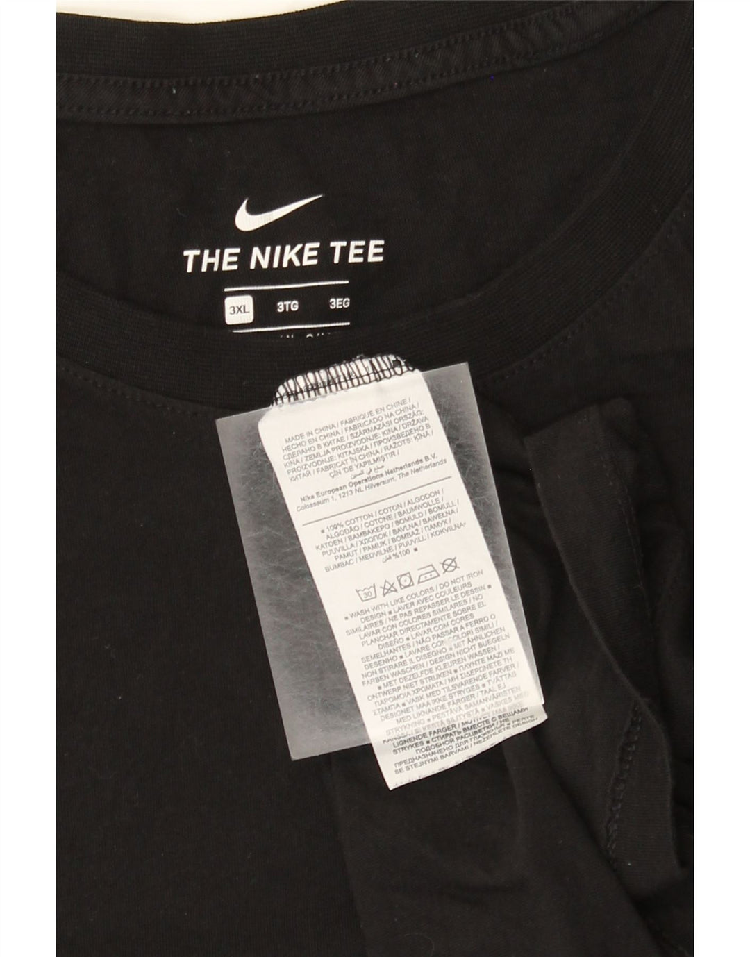 Nike T-shirt top til mænd 3XL sort bomuld