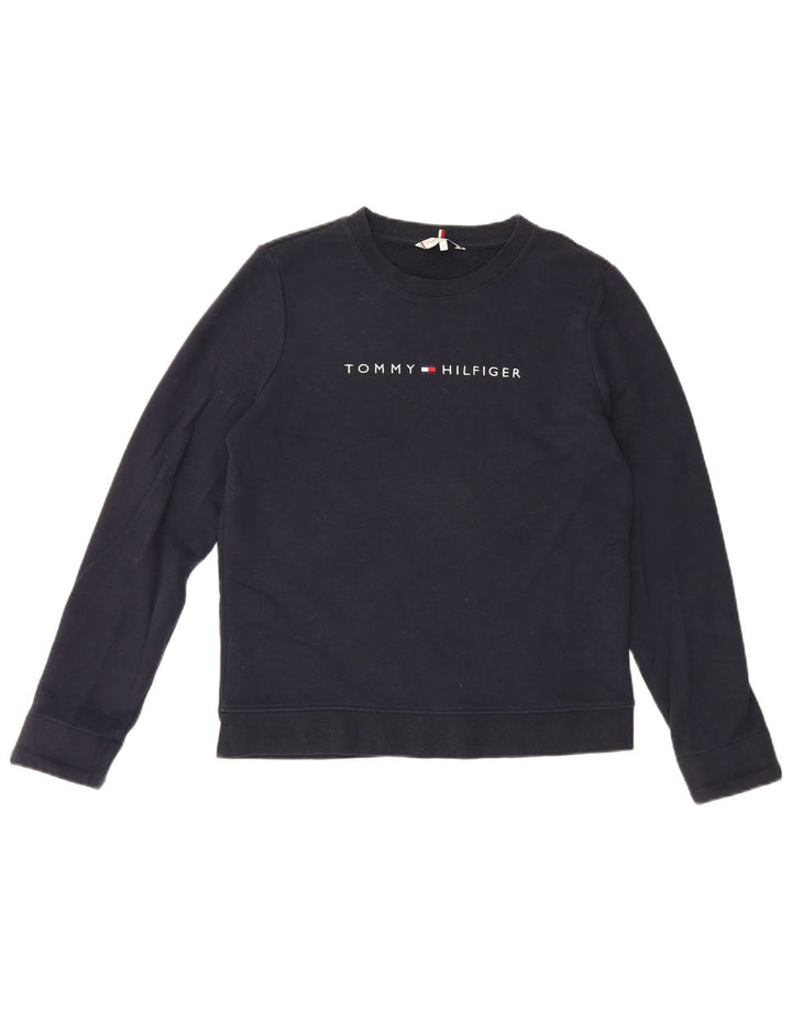 Tommy Hilfiger Grafisk sweatshirt til mænd, lille marineblå bomuld